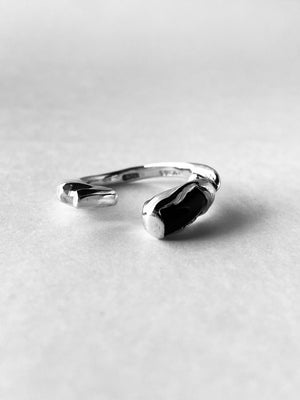 -Silver Ring-  Onyx 20-R6