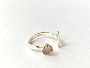 -Silver Ring- Mica in quartz 20-R9