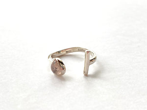 -Silver Ring- Mica in quartz 20-R9